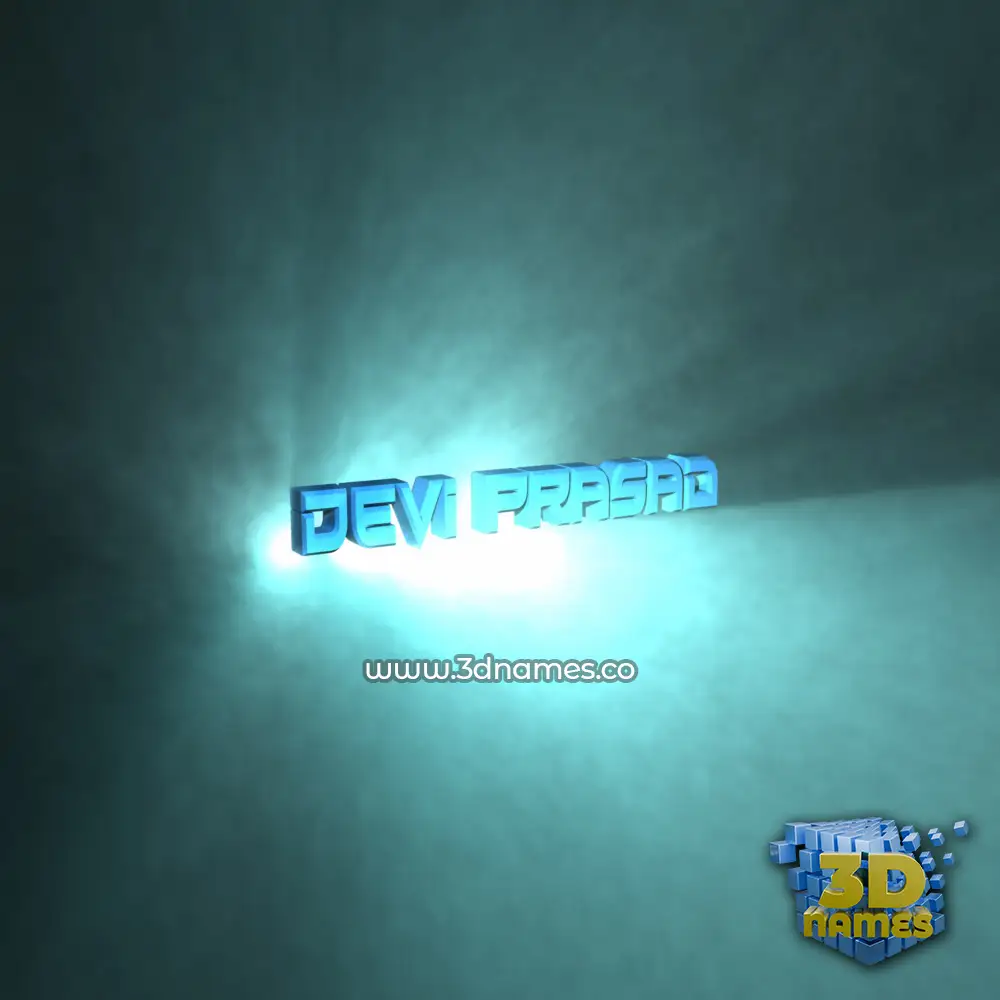 devi prasad in Light Shine style - 3D name wallpaper