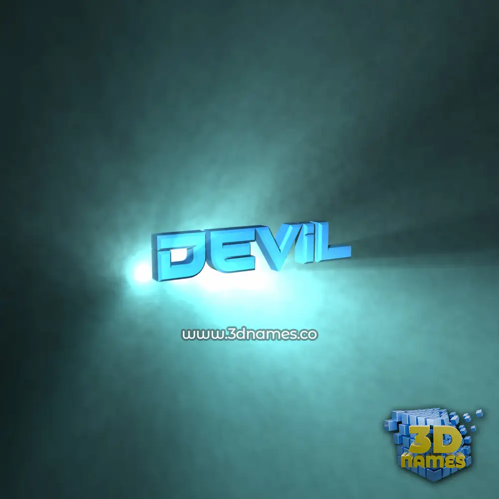 devil in Light Shine style - 3D name wallpaper