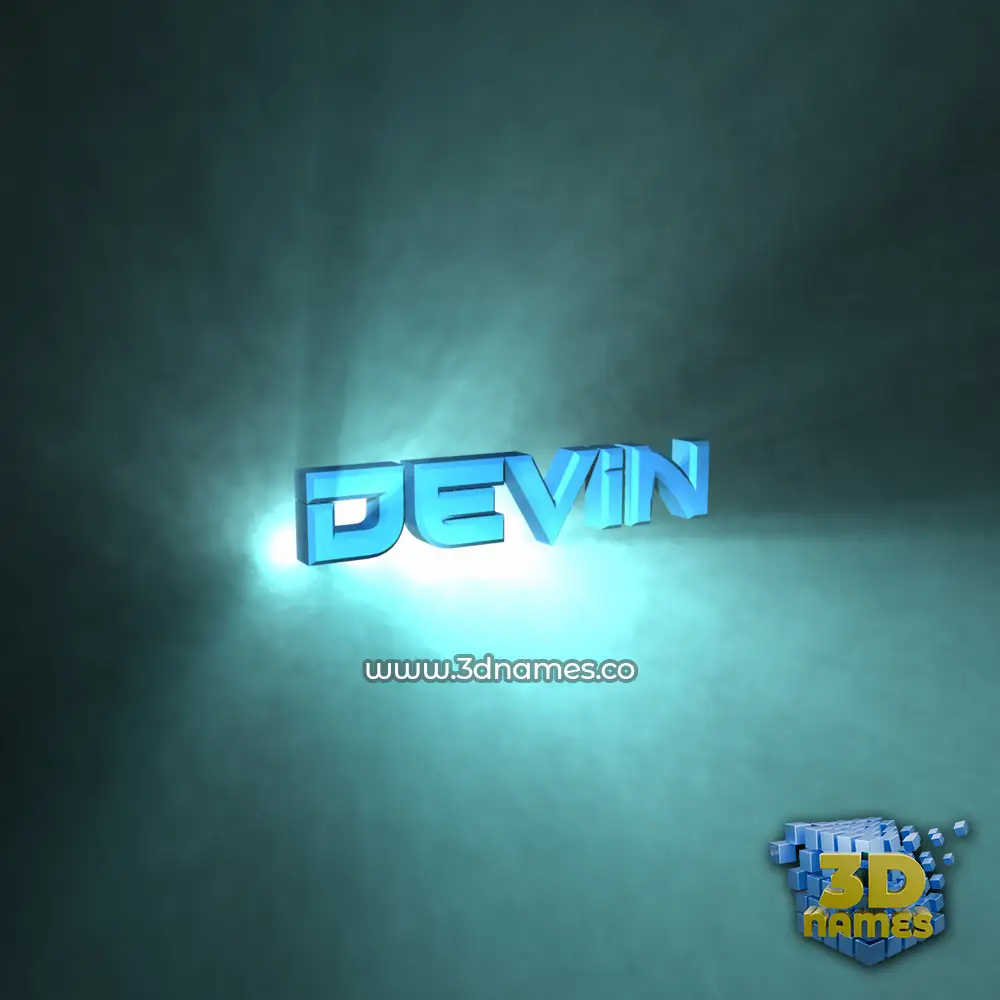 devin in Light Shine style - 3D name wallpaper