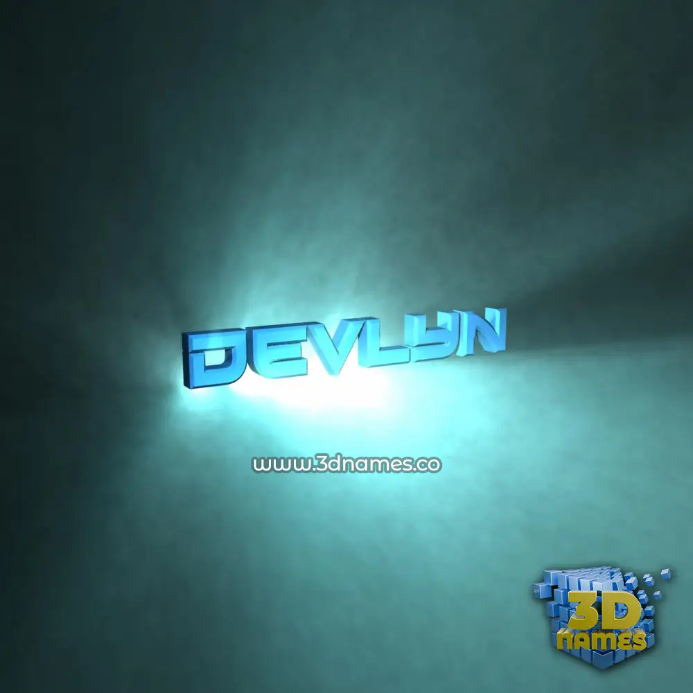 devlyn in Light Shine style - 3D name wallpaper