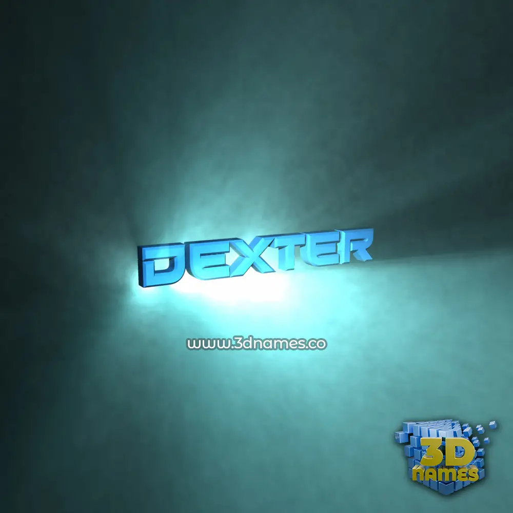 dexter in Light Shine style - 3D name wallpaper