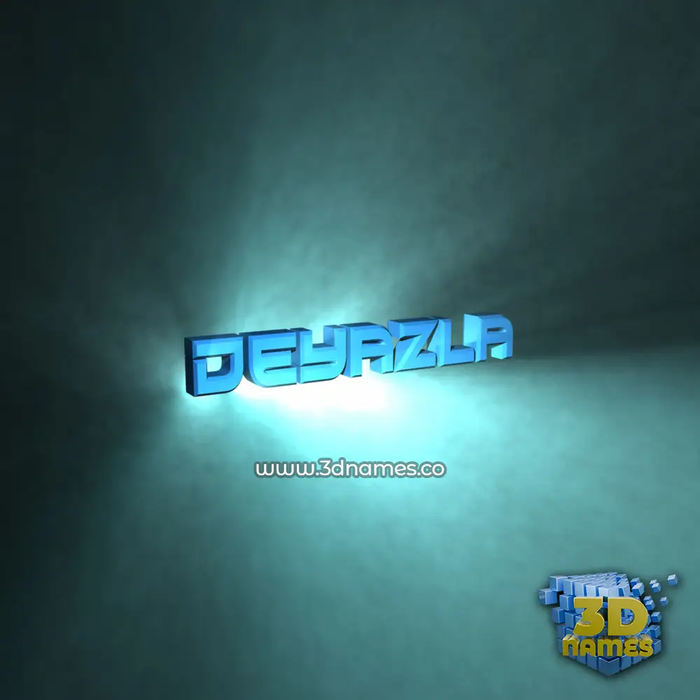 deyazla in Light Shine style - 3D name wallpaper