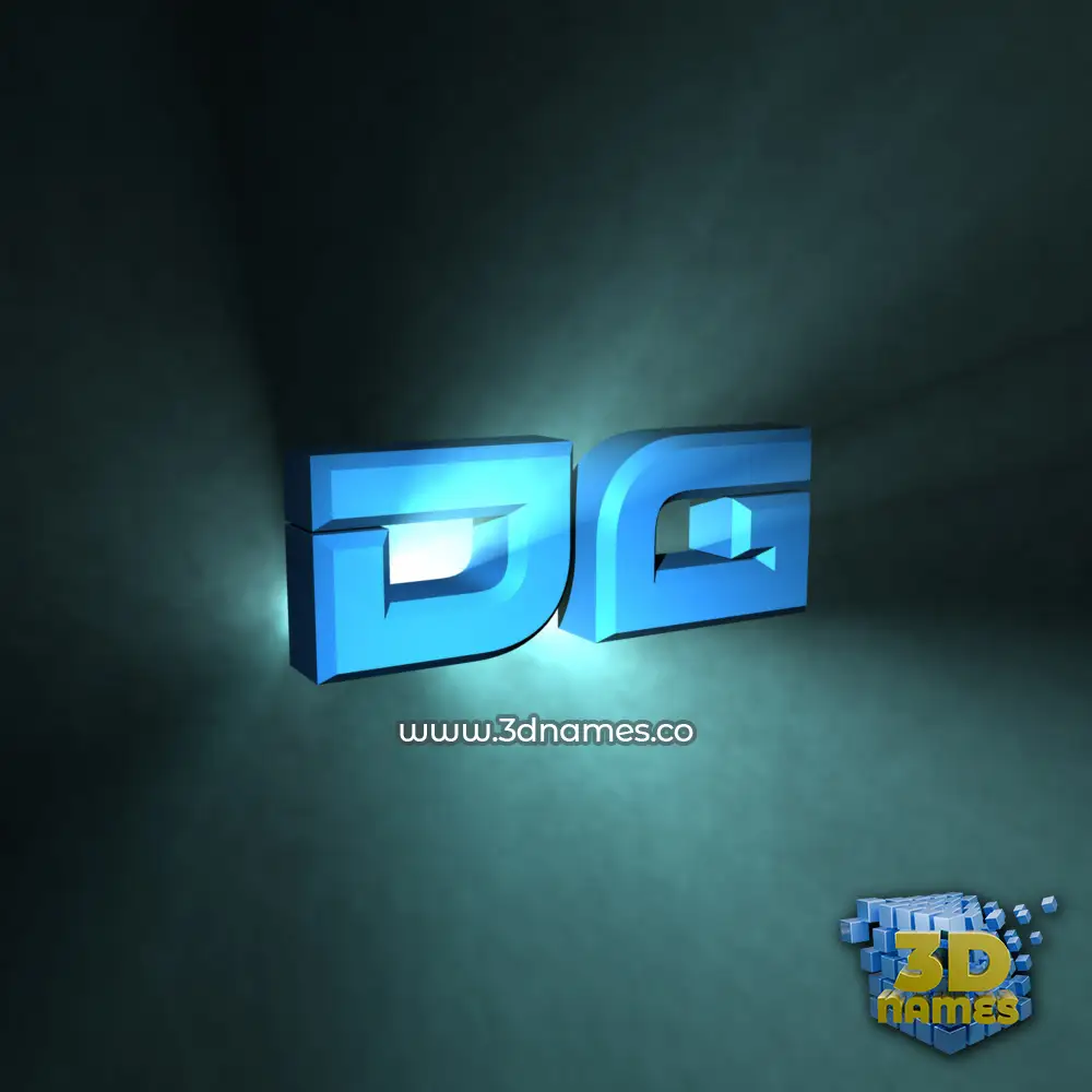 dg in Light Shine style - 3D name wallpaper