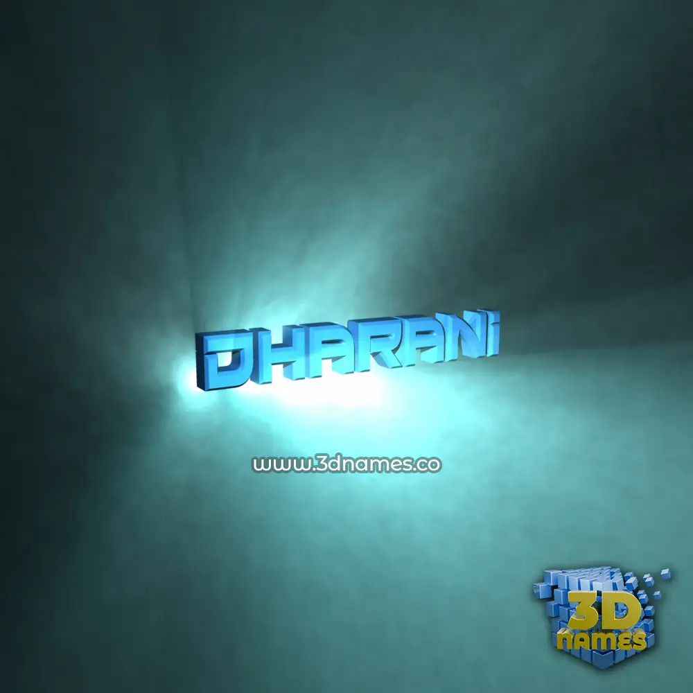 dharani in Light Shine style - 3D name wallpaper