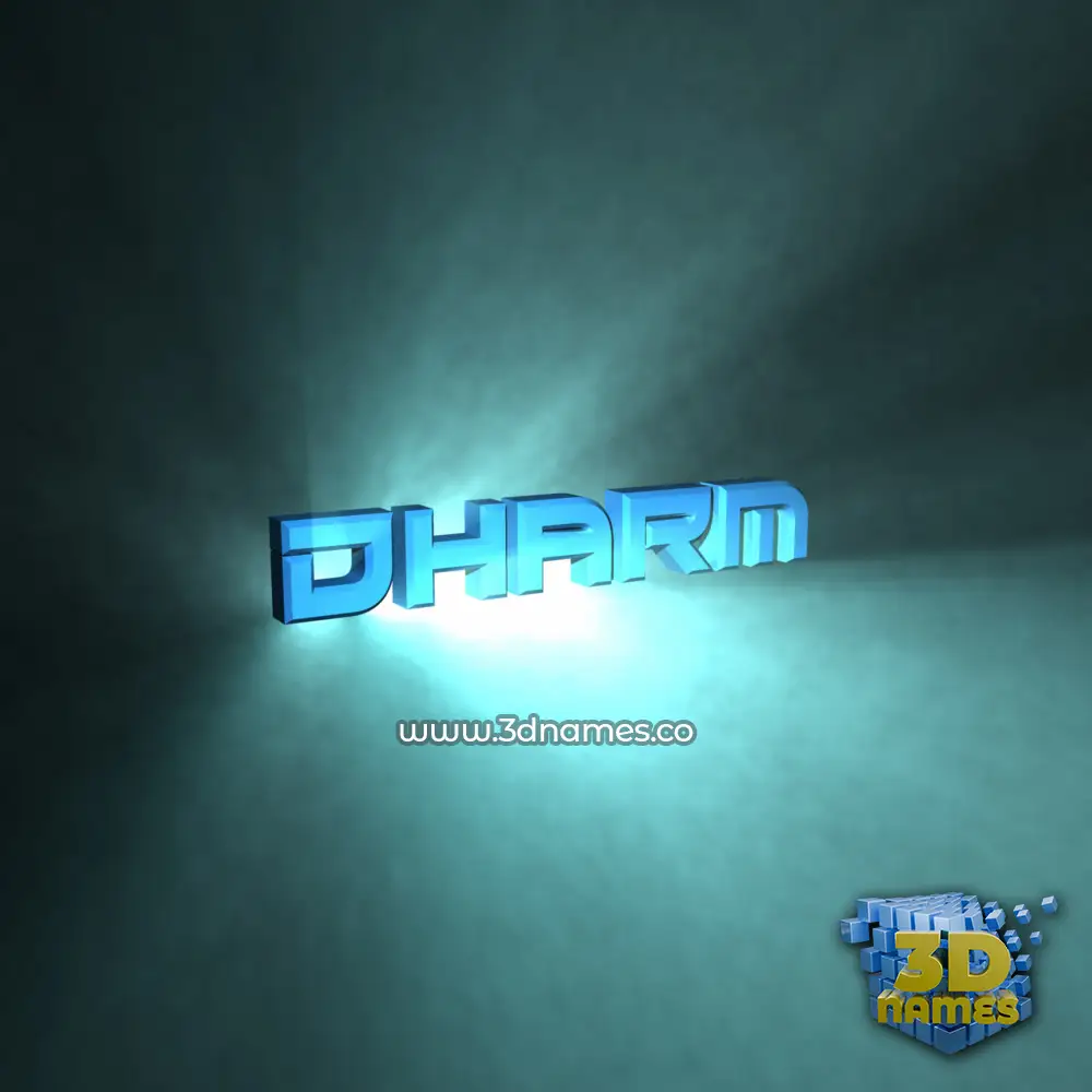 dharm in Light Shine style - 3D name wallpaper
