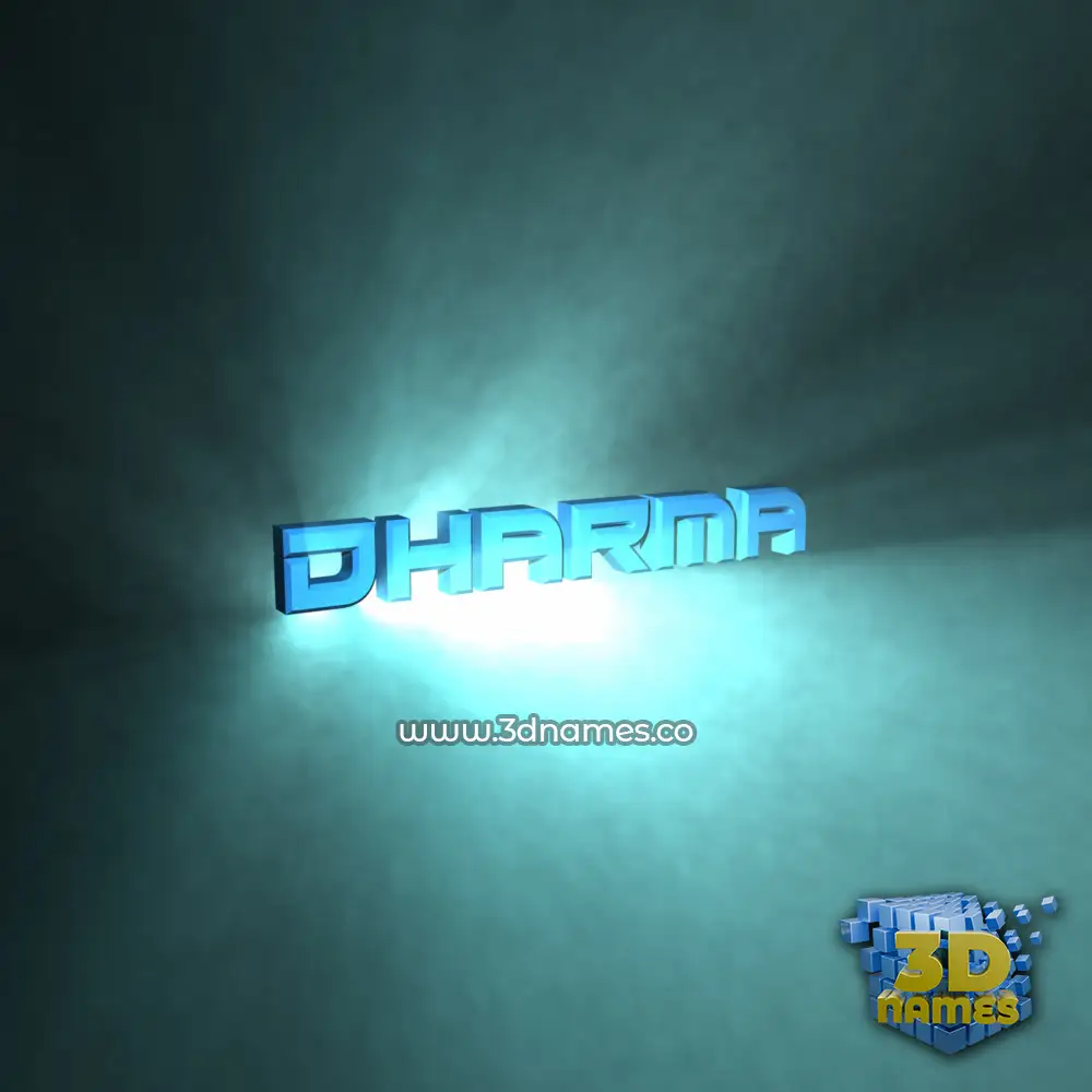 dharma in Light Shine style - 3D name wallpaper