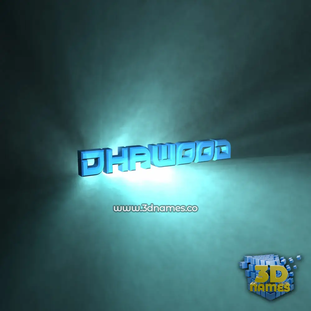 dhawood in Light Shine style - 3D name wallpaper