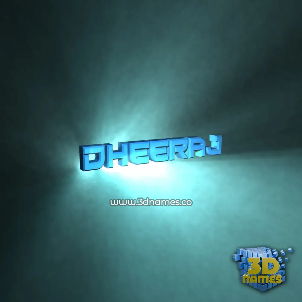 dheeraj in Light Shine style - 3D name wallpaper