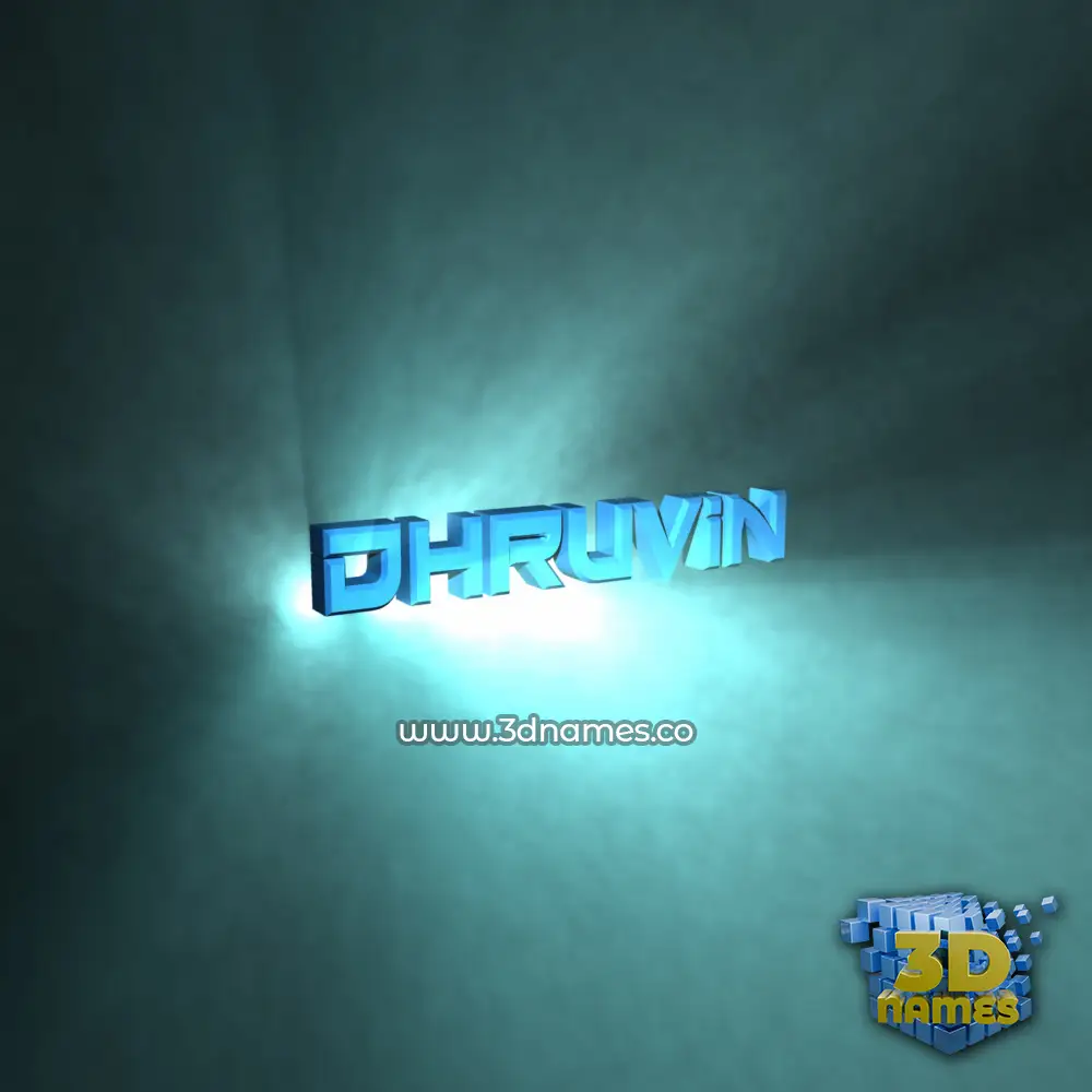 dhruvin in Light Shine style - 3D name wallpaper