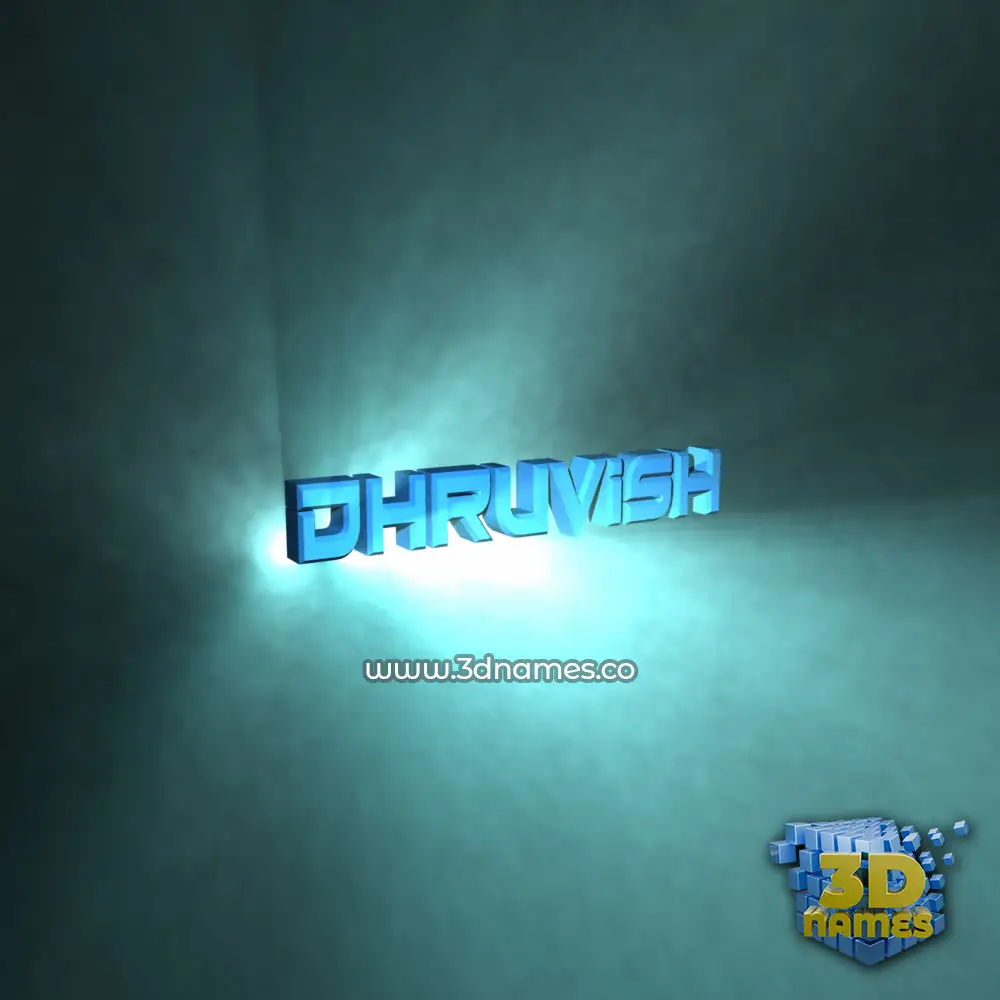 dhruvish in Light Shine style - 3D name wallpaper