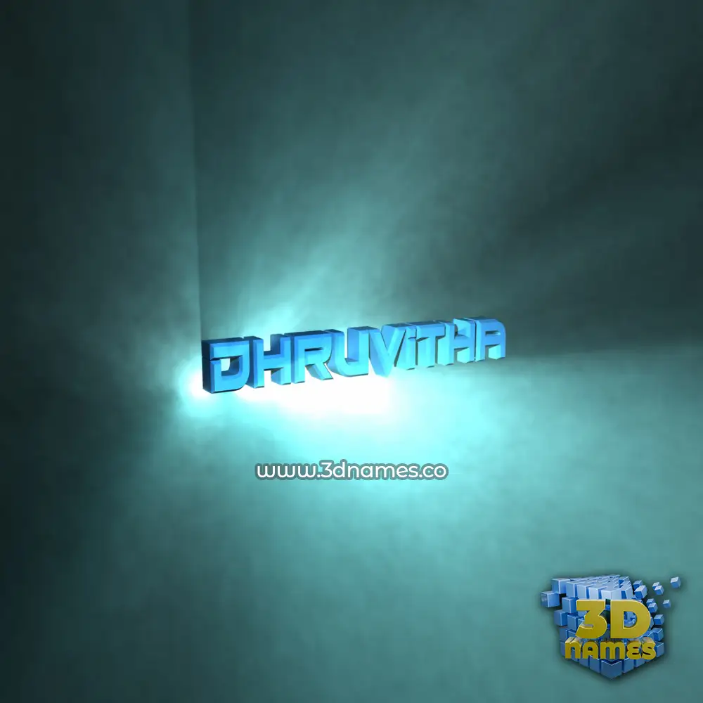 dhruvitha in Light Shine style - 3D name wallpaper