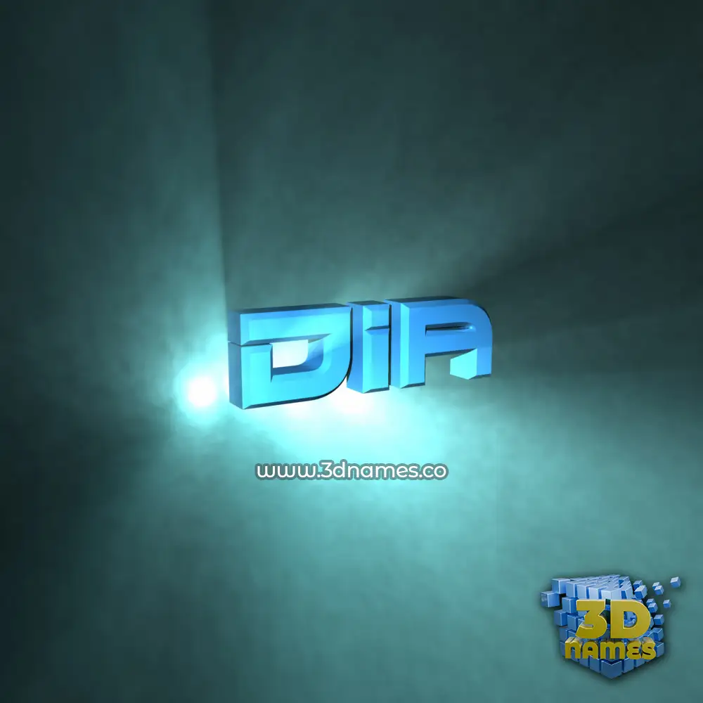 dia in Light Shine style - 3D name wallpaper