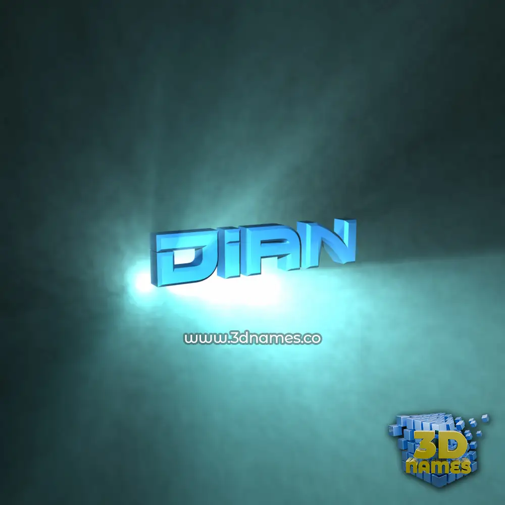 dian in Light Shine style - 3D name wallpaper