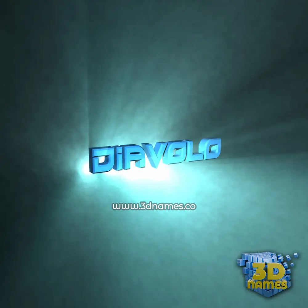 diavolo in Light Shine style - 3D name wallpaper
