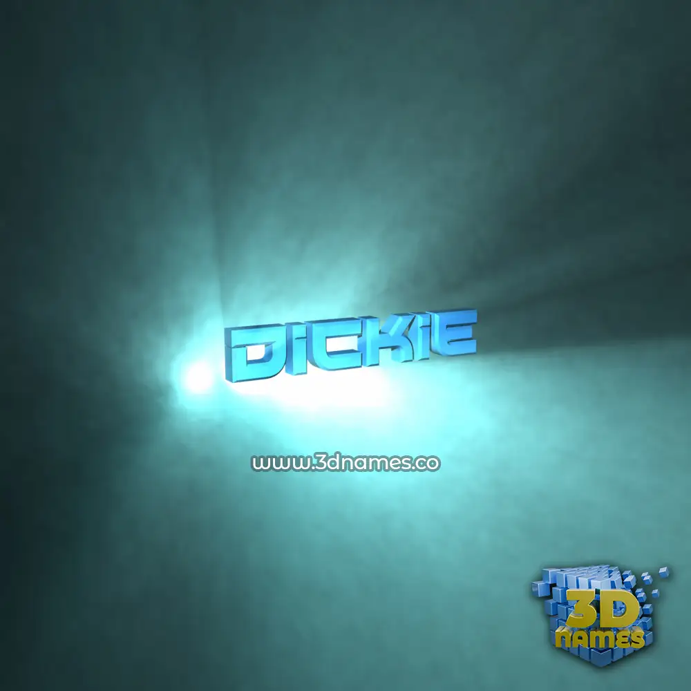 dickie in Light Shine style - 3D name wallpaper