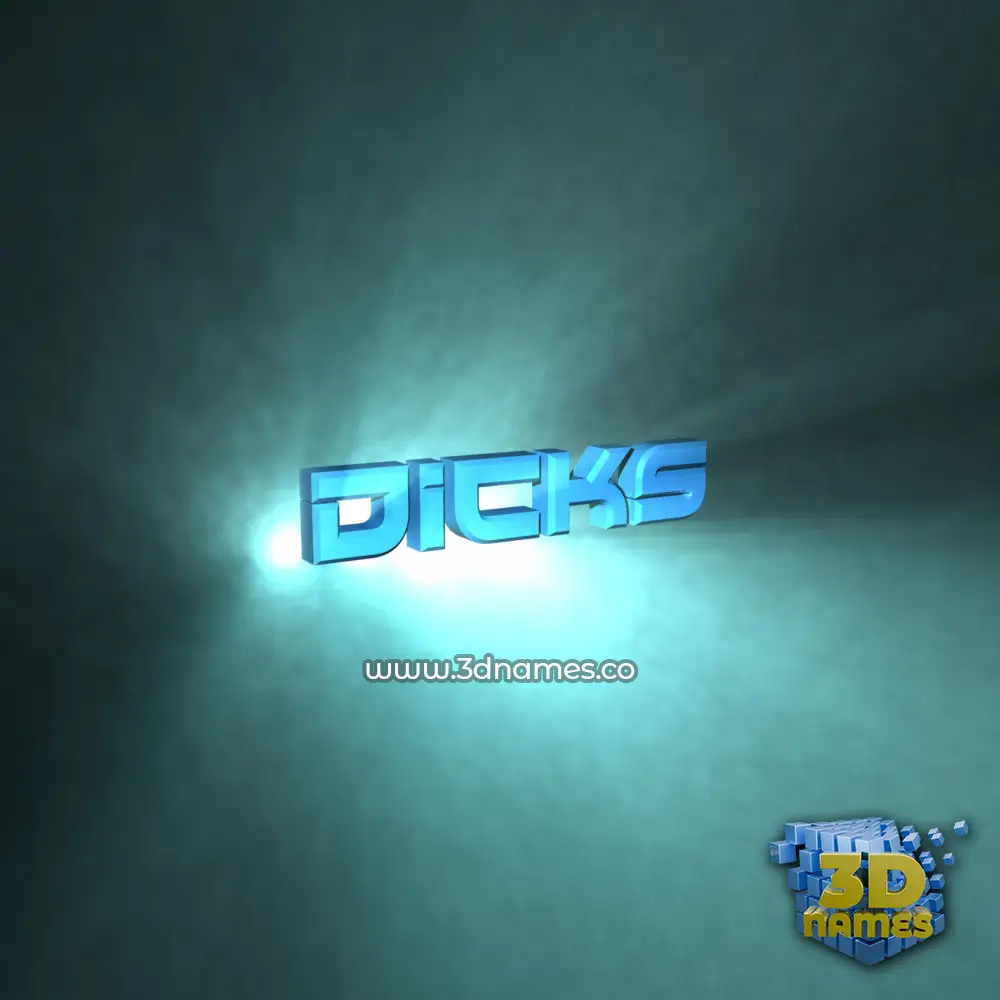 dicks in Light Shine style - 3D name wallpaper