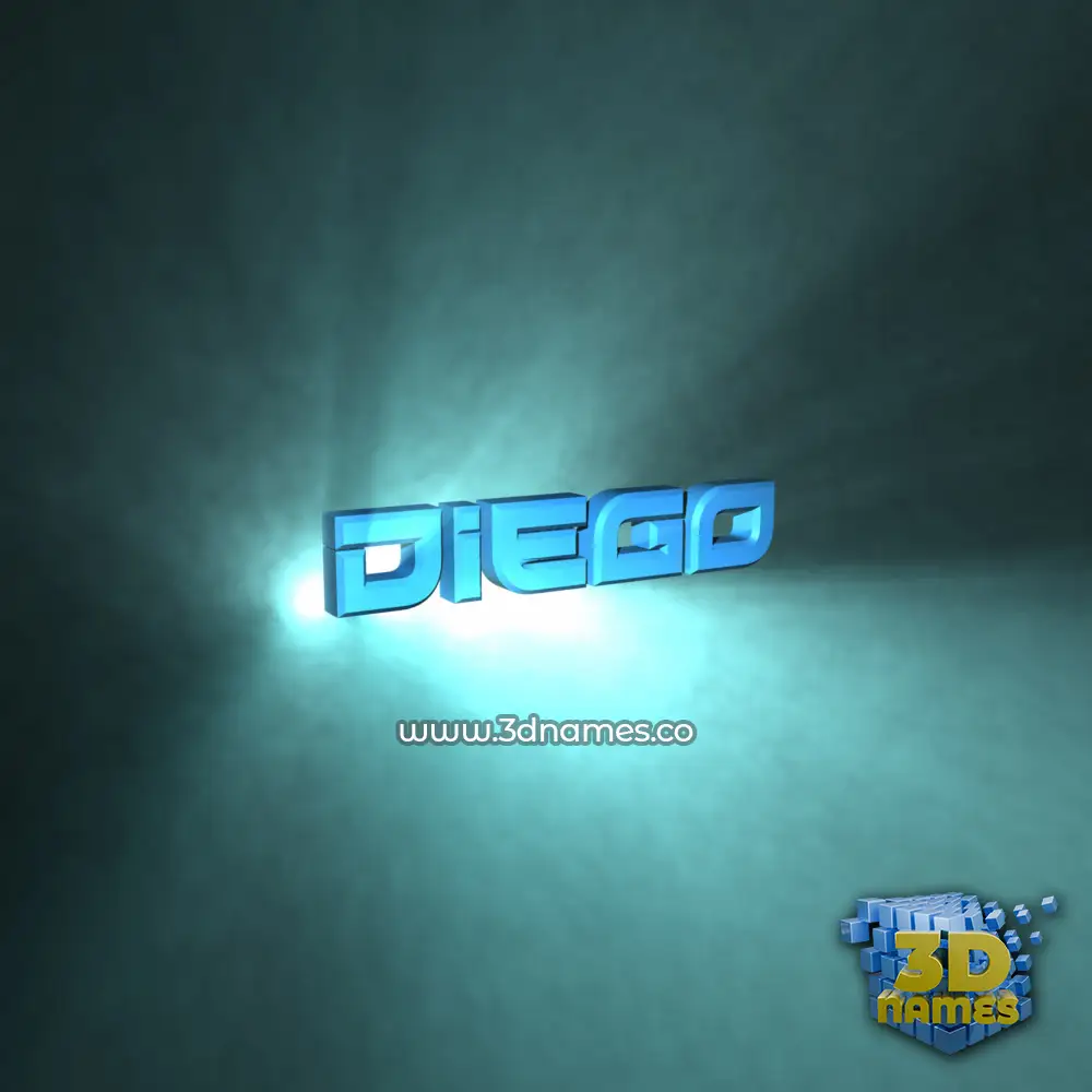 diego in Light Shine style - 3D name wallpaper