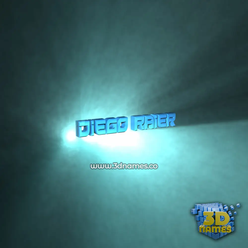 diego raier in Light Shine style - 3D name wallpaper
