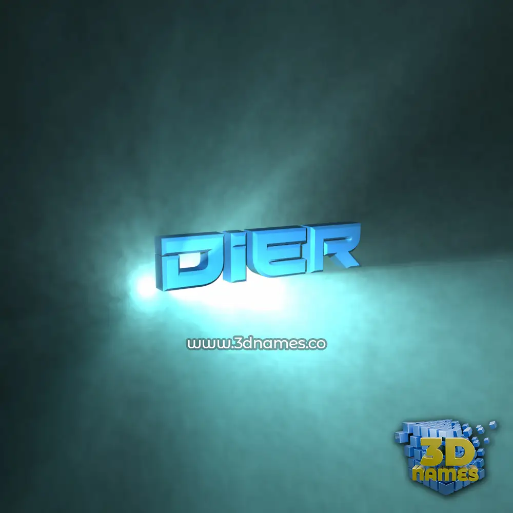 dier in Light Shine style - 3D name wallpaper