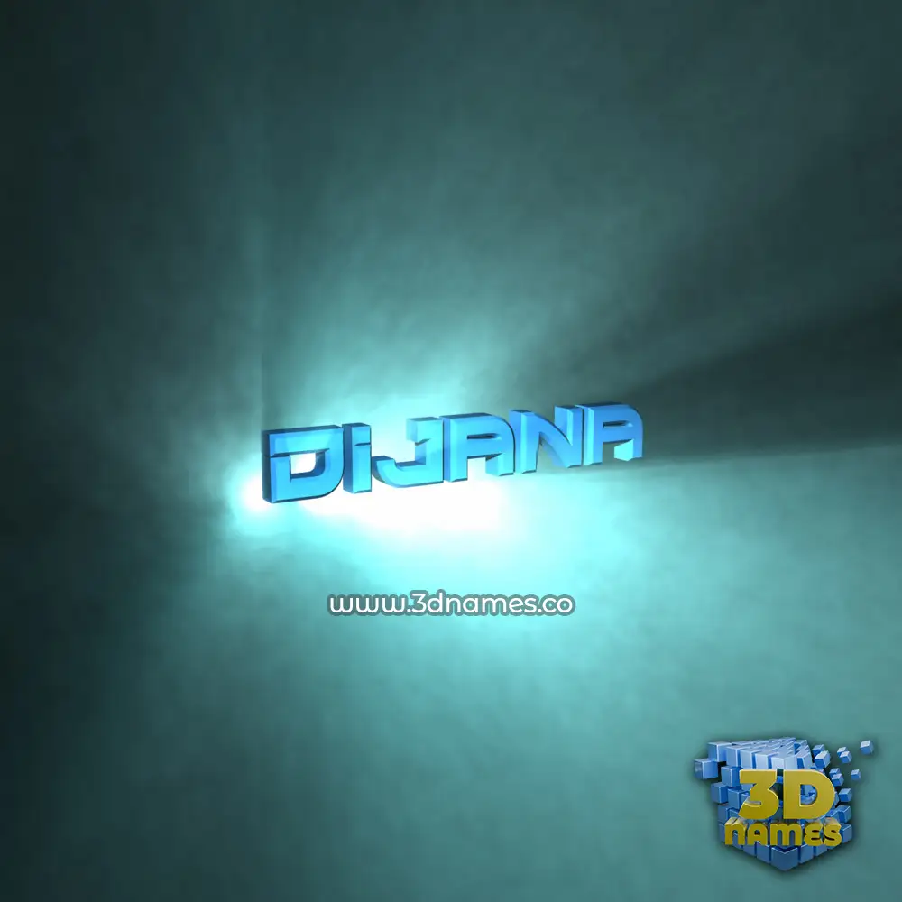dijana in Light Shine style - 3D name wallpaper