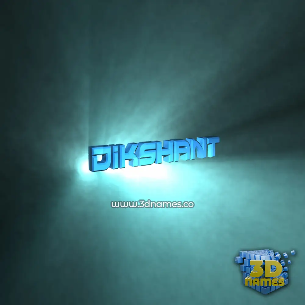 dikshant in Light Shine style - 3D name wallpaper