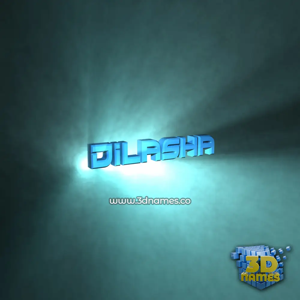 dilasha in Light Shine style - 3D name wallpaper