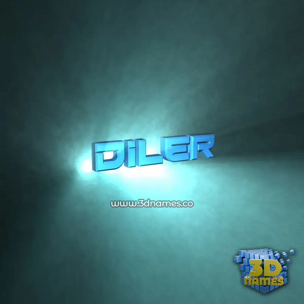 diler in Light Shine style - 3D name wallpaper