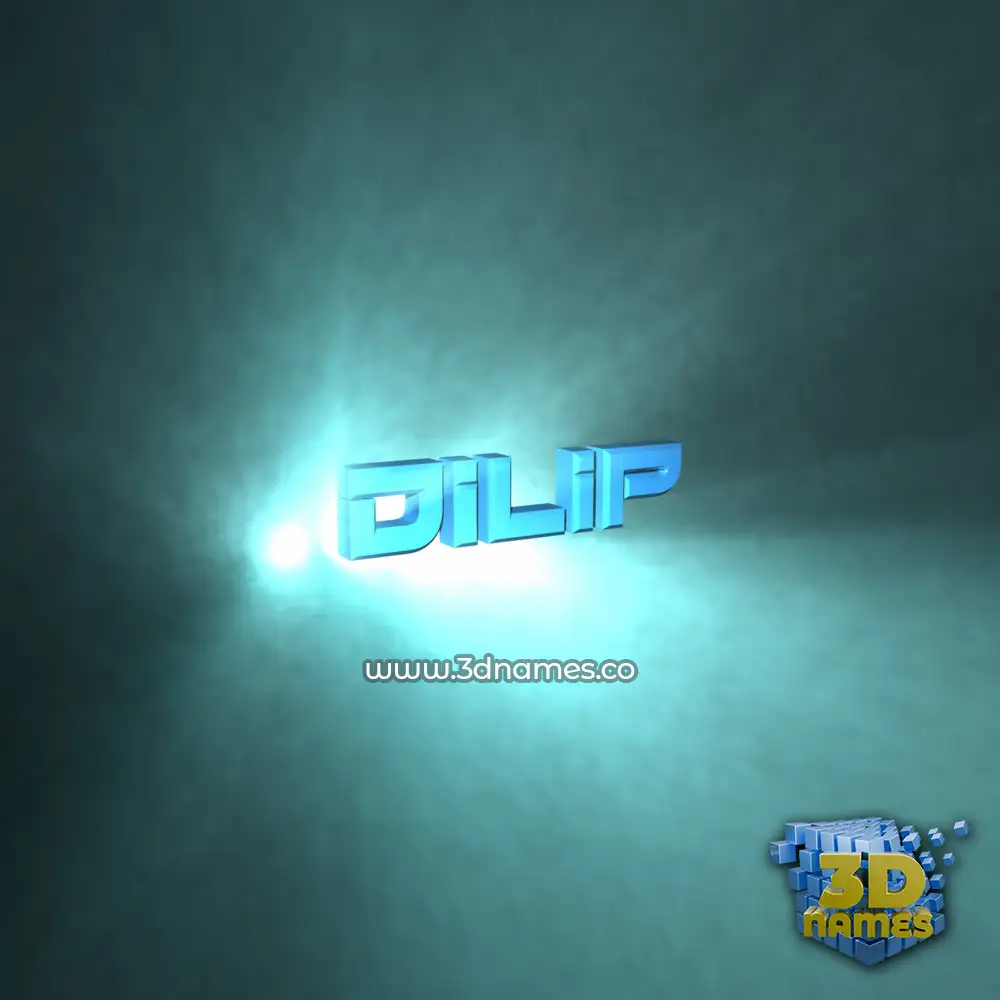 dilip in Light Shine style - 3D name wallpaper