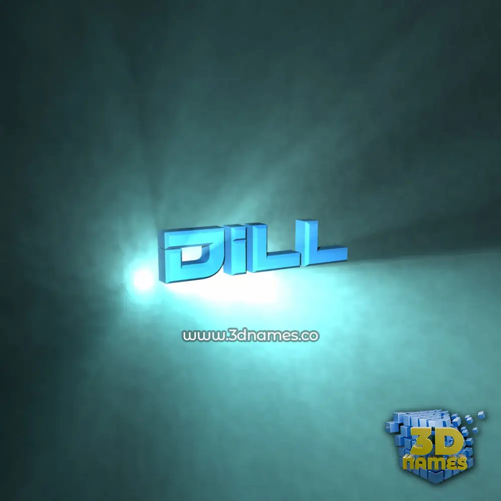 dill in Light Shine style - 3D name wallpaper