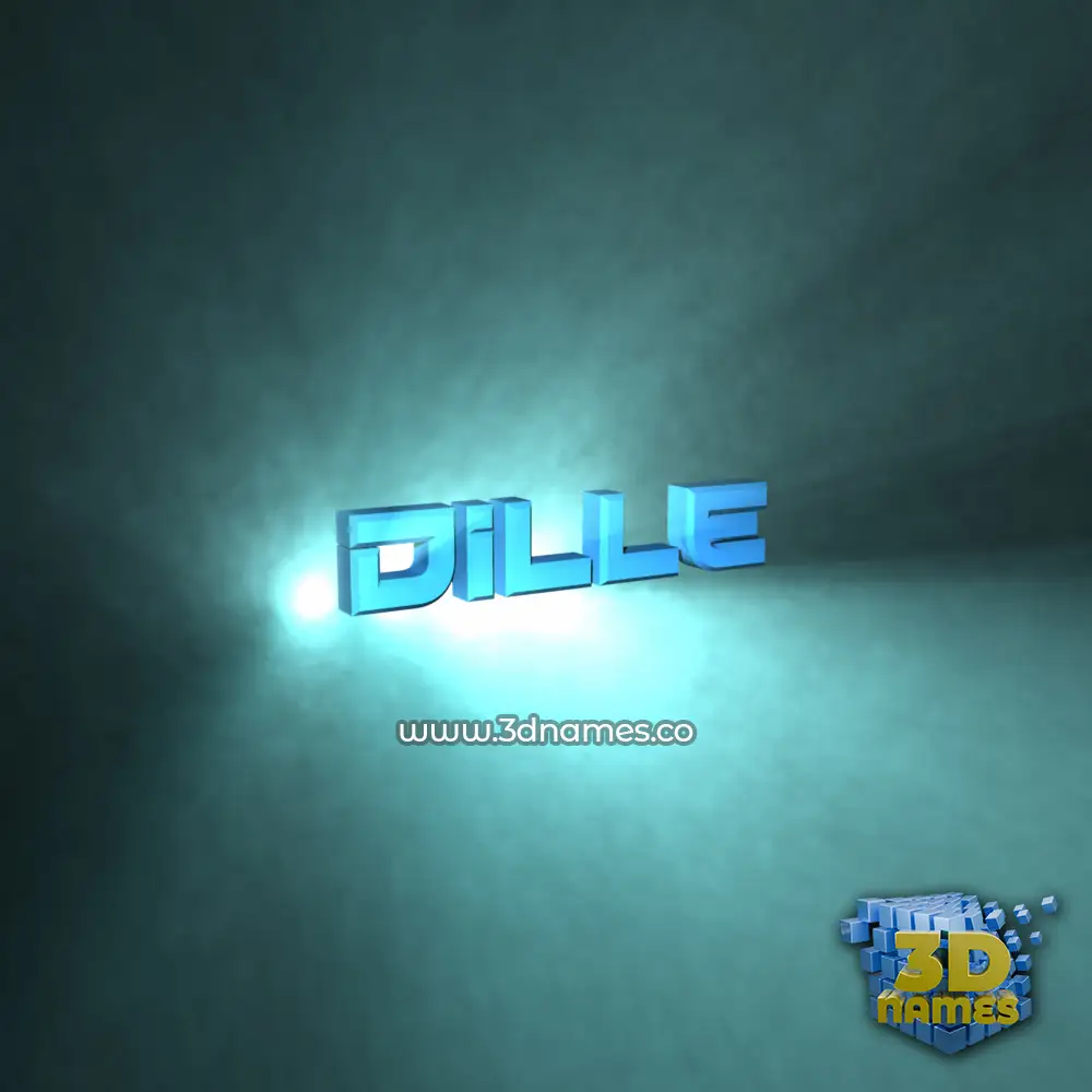 dille in Light Shine style - 3D name wallpaper