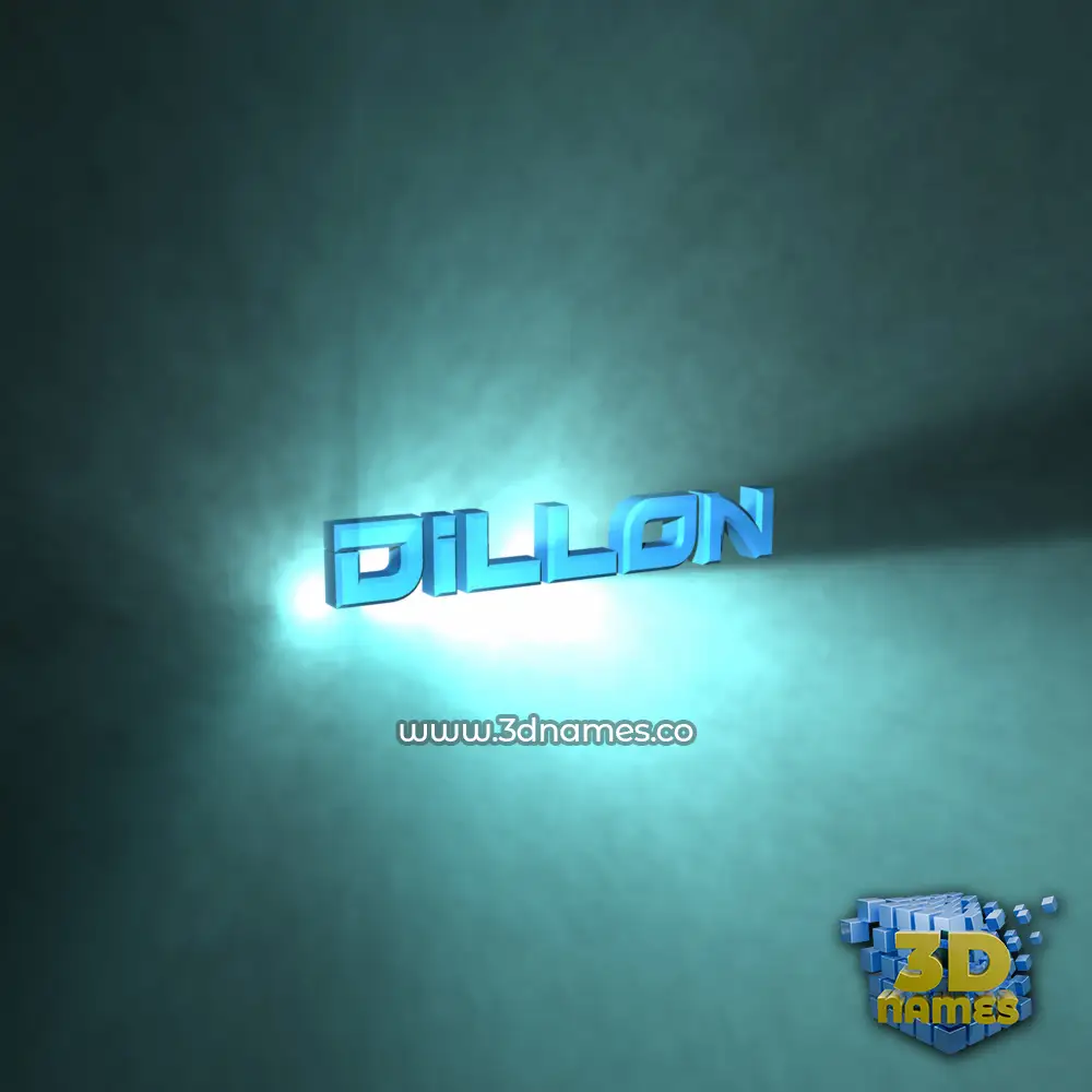 dillon in Light Shine style - 3D name wallpaper