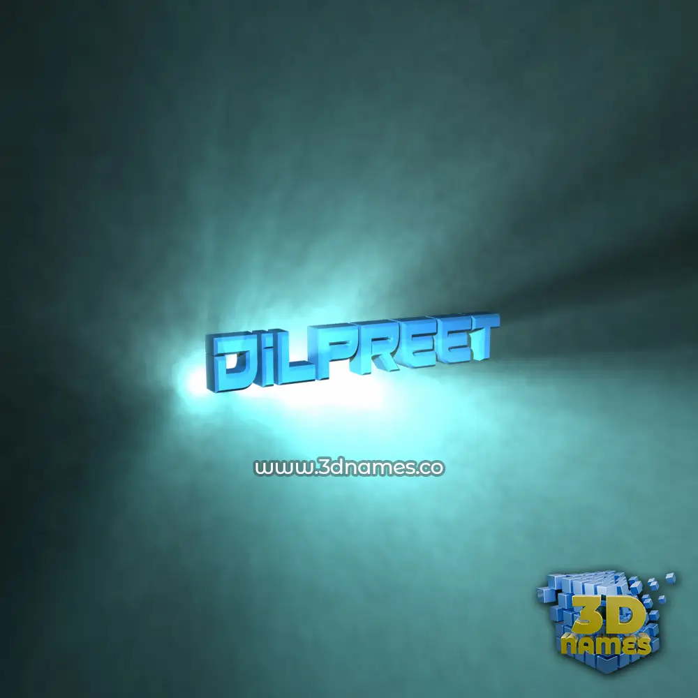 dilpreet in Light Shine style - 3D name wallpaper