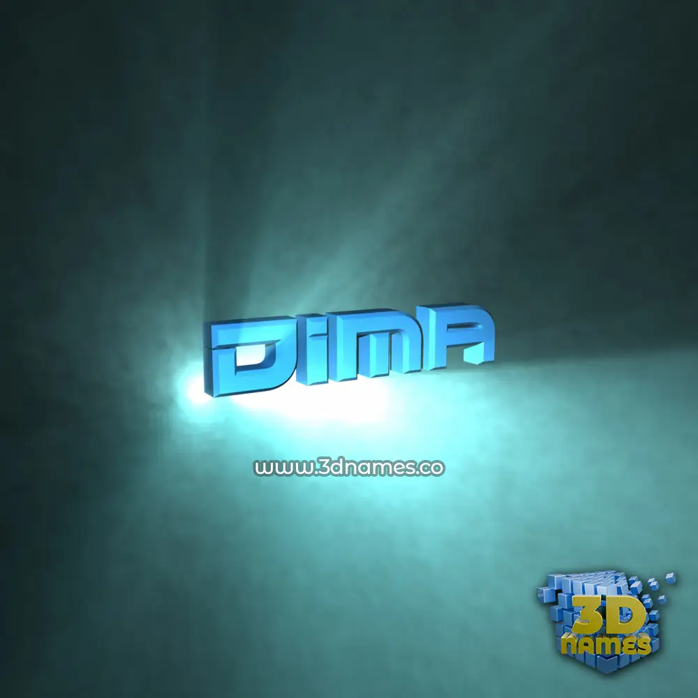 dima in Light Shine style - 3D name wallpaper