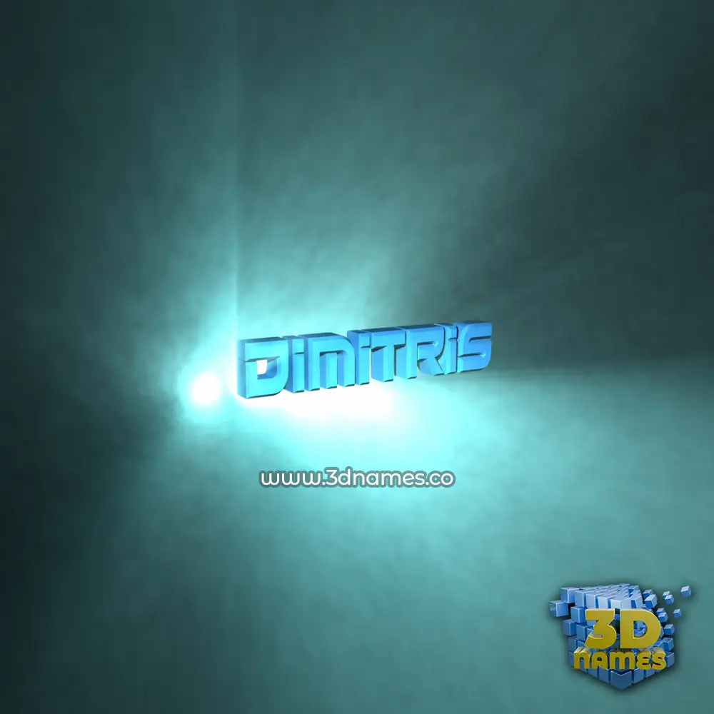 dimitris in Light Shine style - 3D name wallpaper