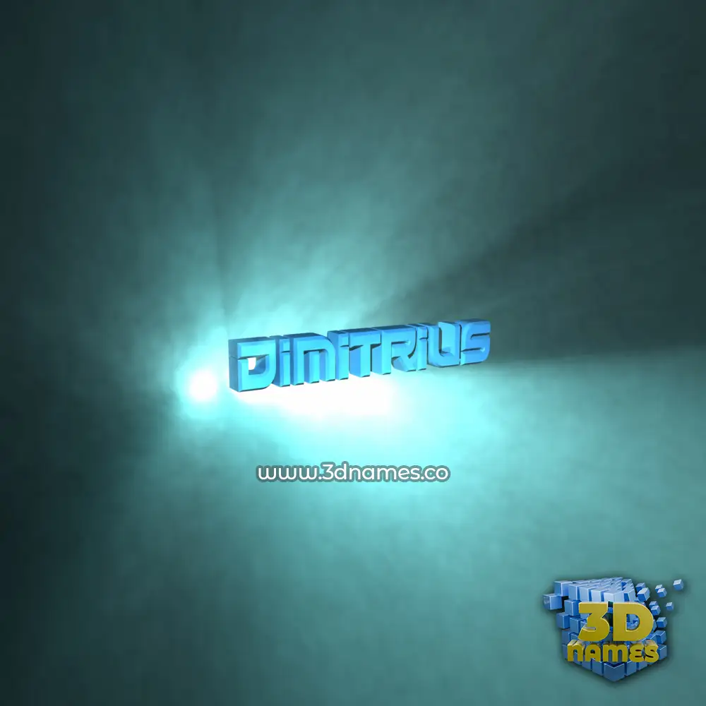 dimitrius in Light Shine style - 3D name wallpaper