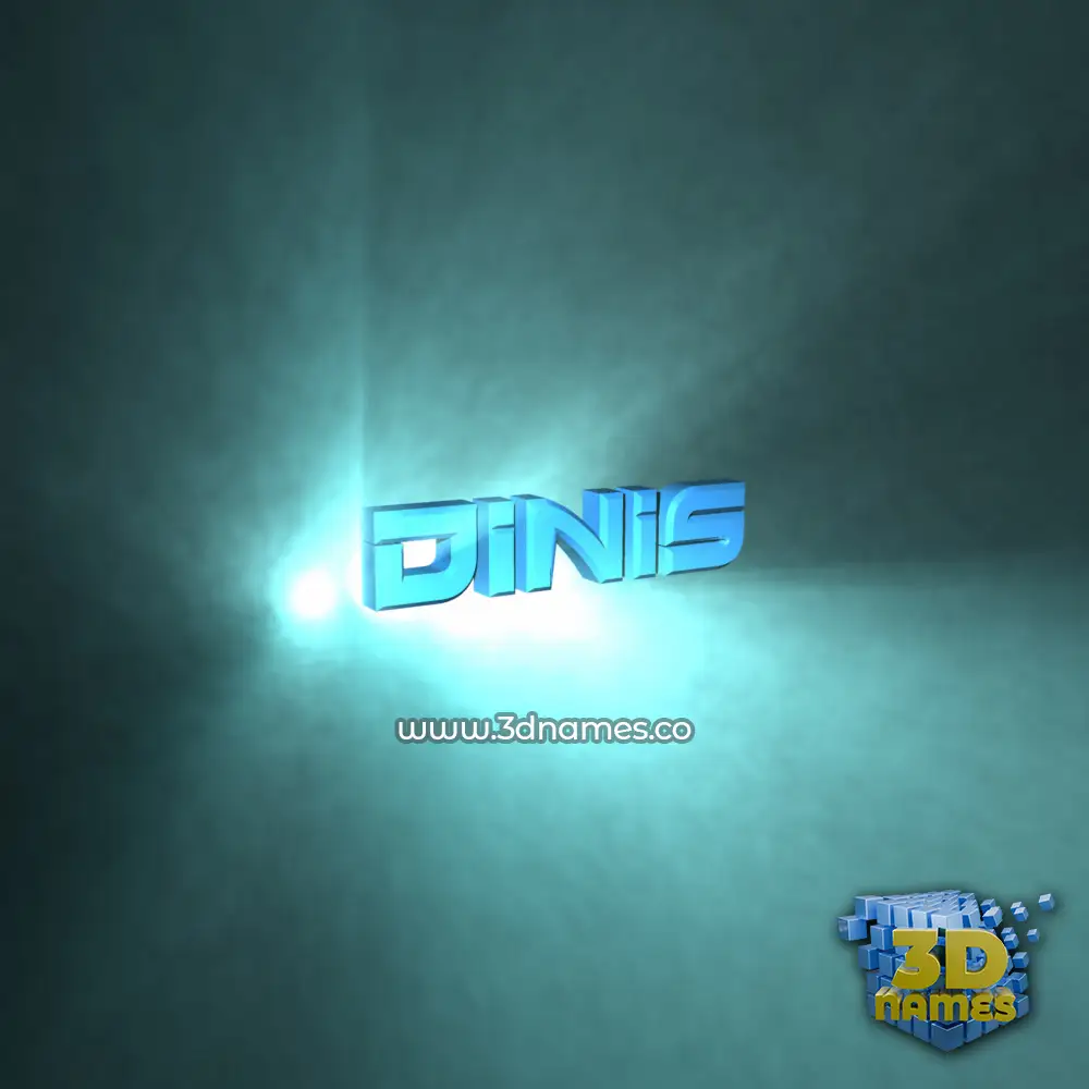 dinis in Light Shine style - 3D name wallpaper