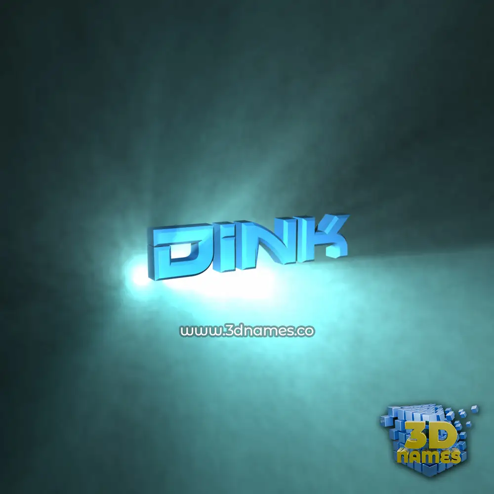 dink in Light Shine style - 3D name wallpaper