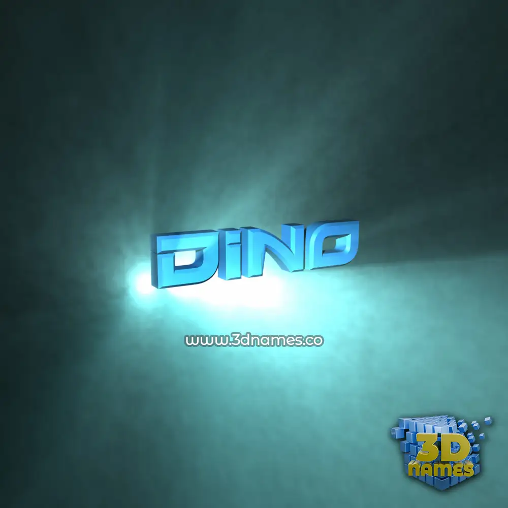 dino in Light Shine style - 3D name wallpaper