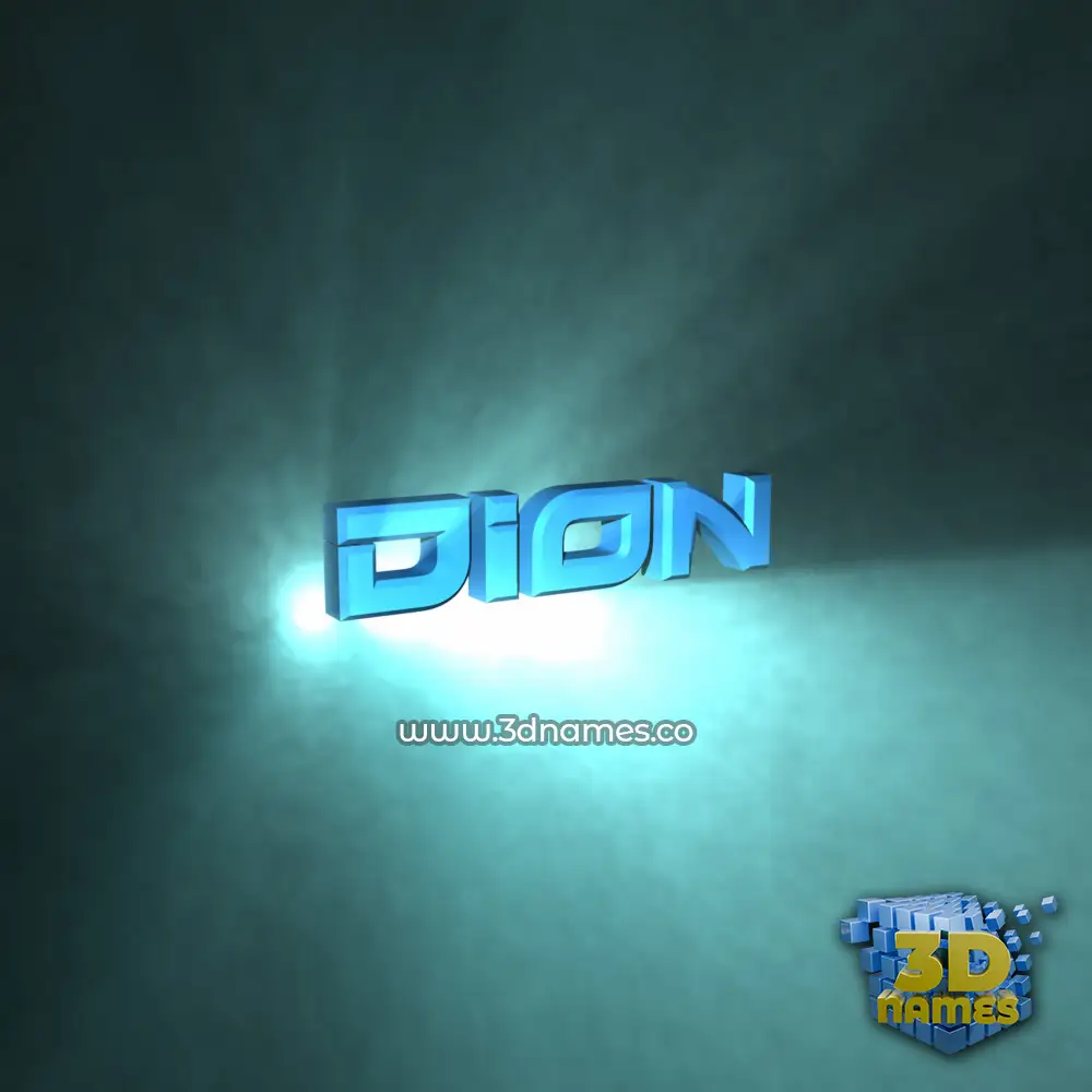 dion in Light Shine style - 3D name wallpaper