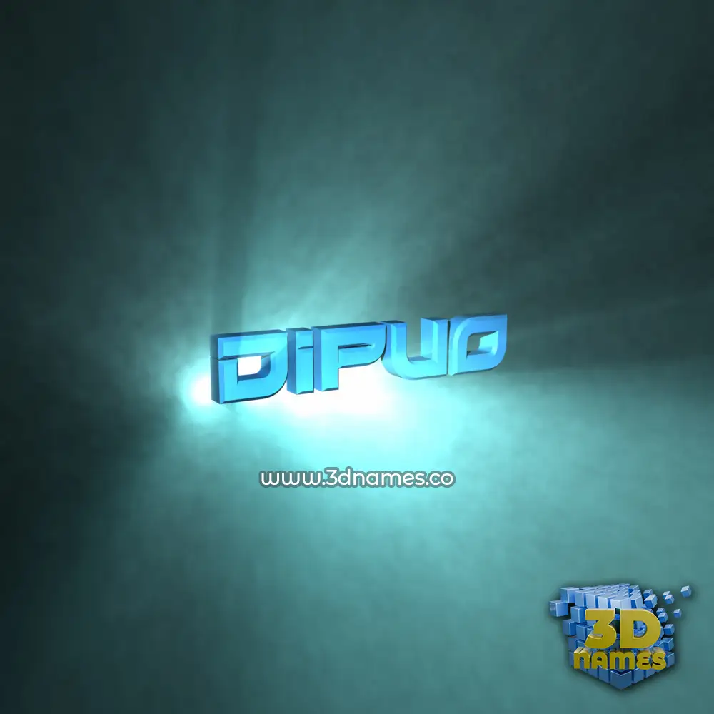 dipuo in Light Shine style - 3D name wallpaper