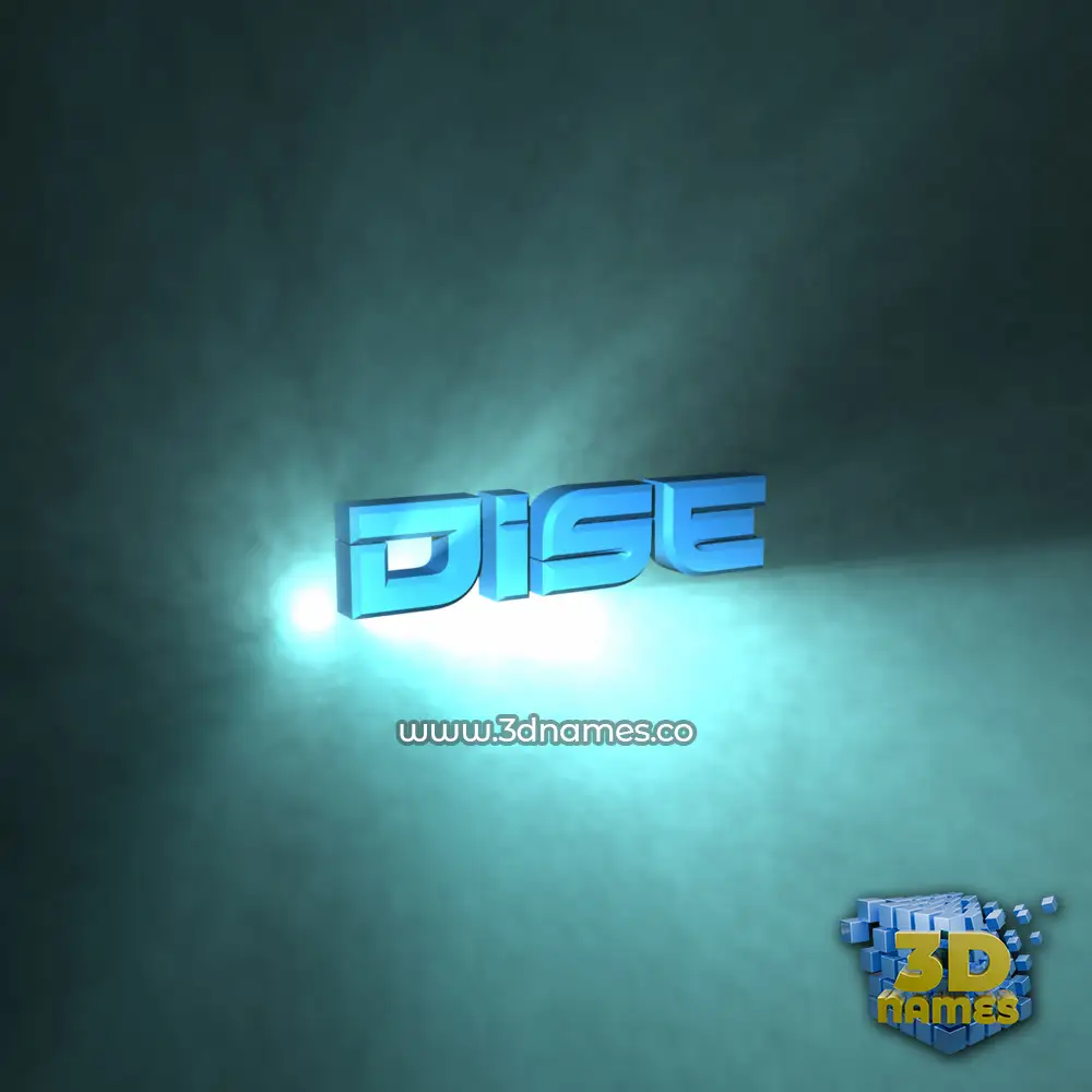 dise in Light Shine style - 3D name wallpaper