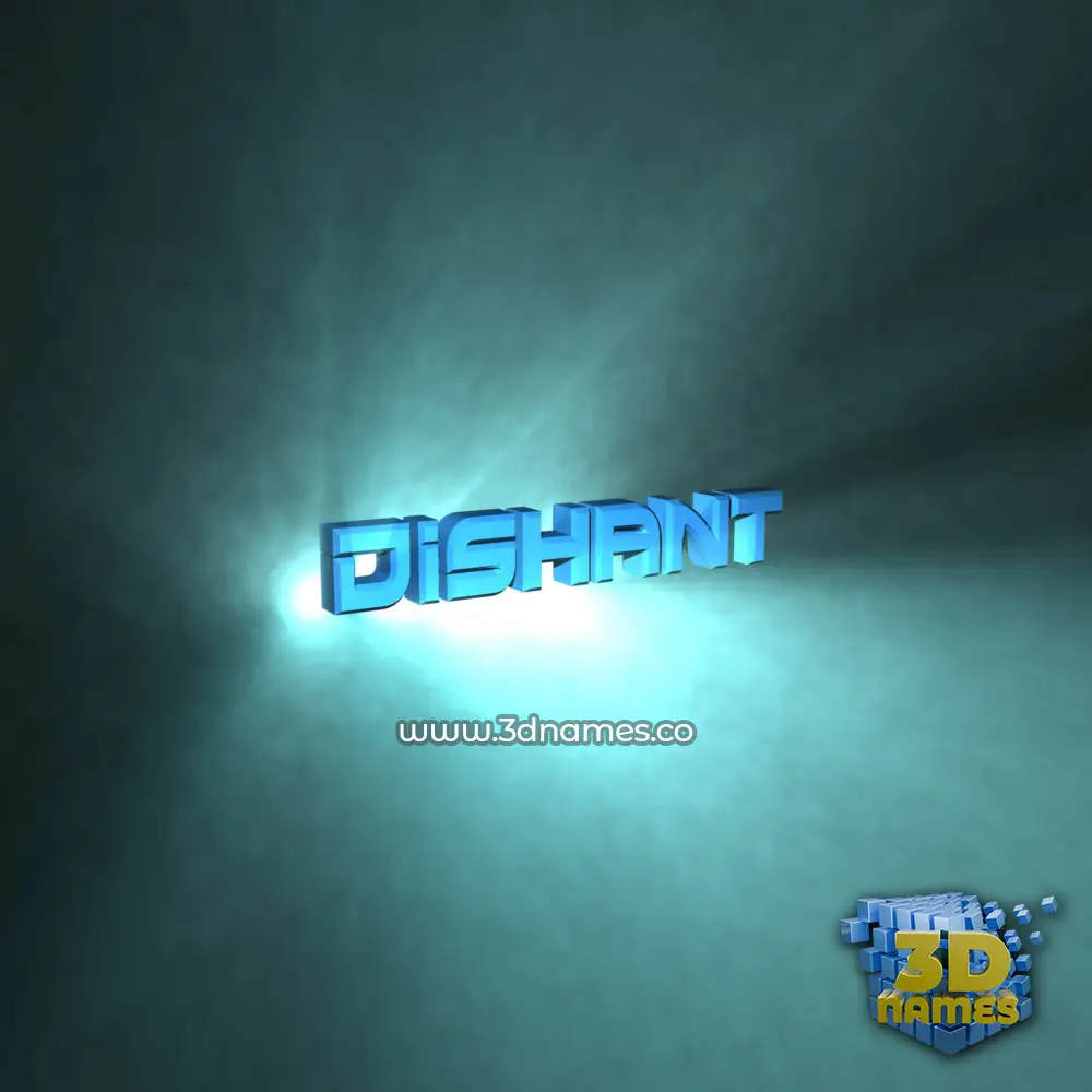dishant in Light Shine style - 3D name wallpaper