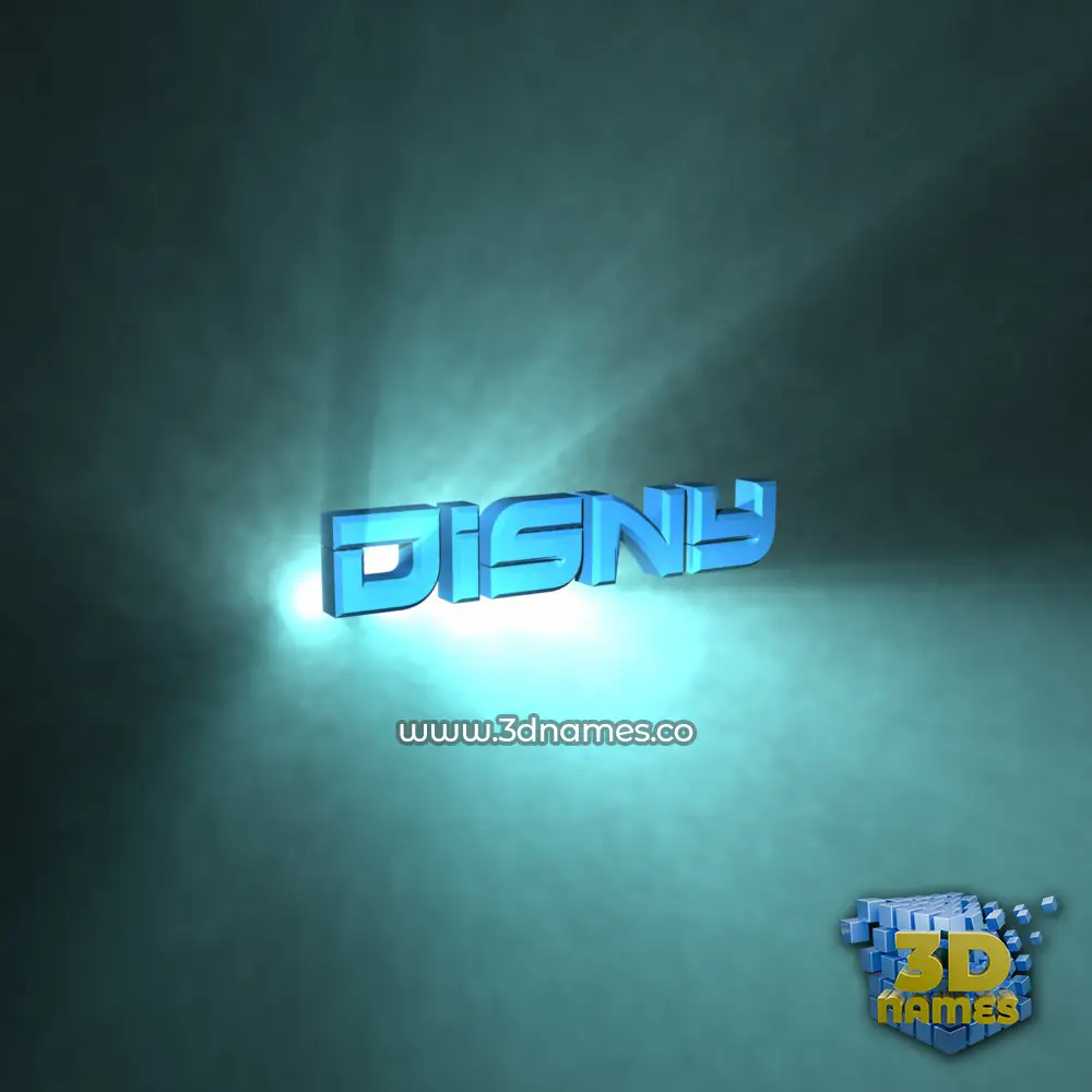 disny in Light Shine style - 3D name wallpaper