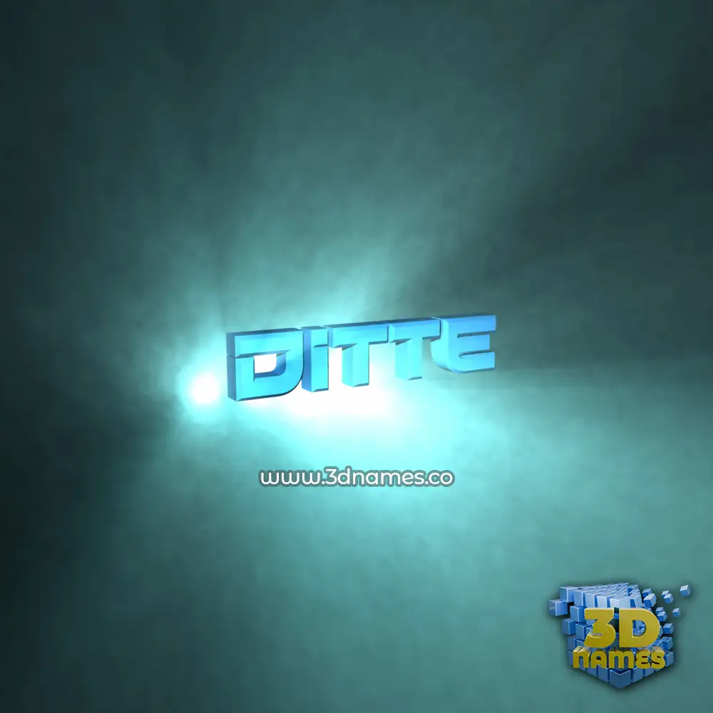 ditte in Light Shine style - 3D name wallpaper