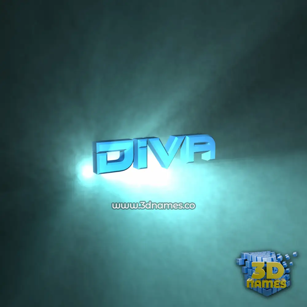 diva in Light Shine style - 3D name wallpaper