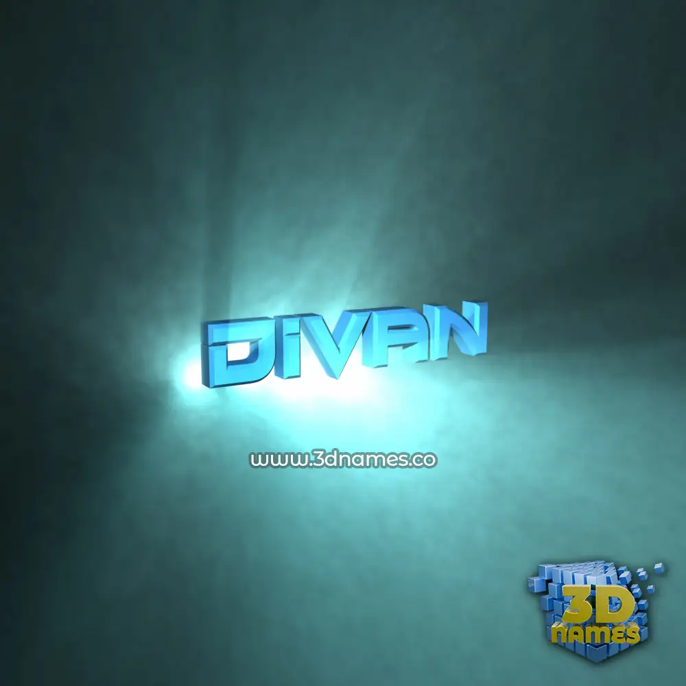 divan in Light Shine style - 3D name wallpaper