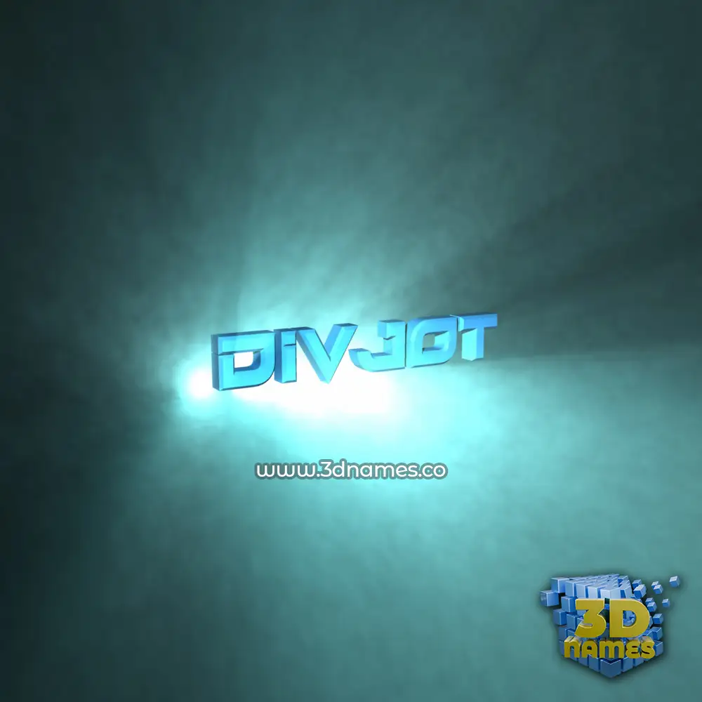 divjot in Light Shine style - 3D name wallpaper