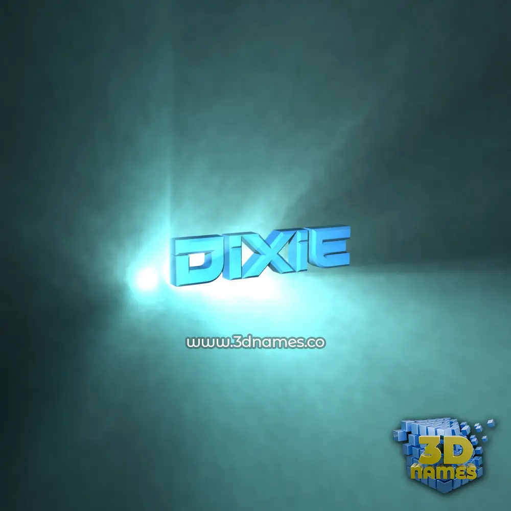 dixie in Light Shine style - 3D name wallpaper