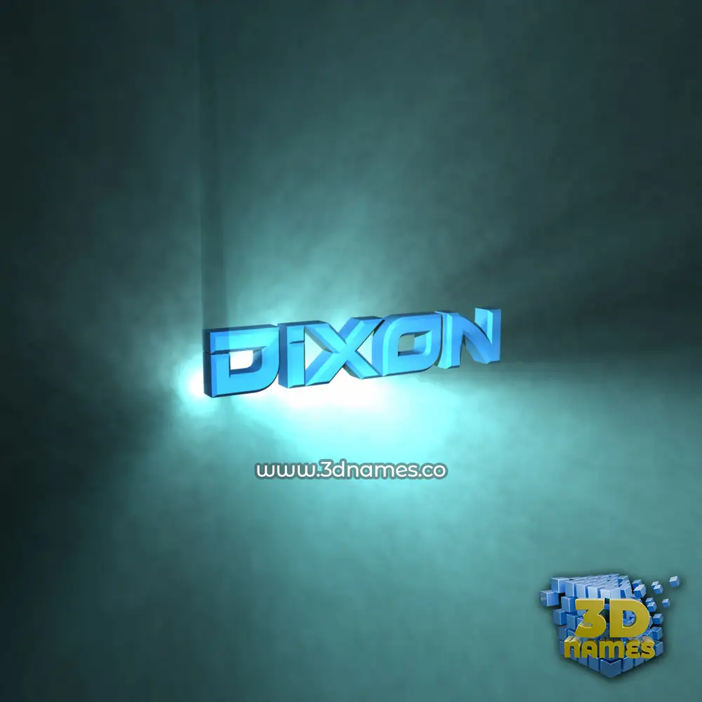 dixon in Light Shine style - 3D name wallpaper