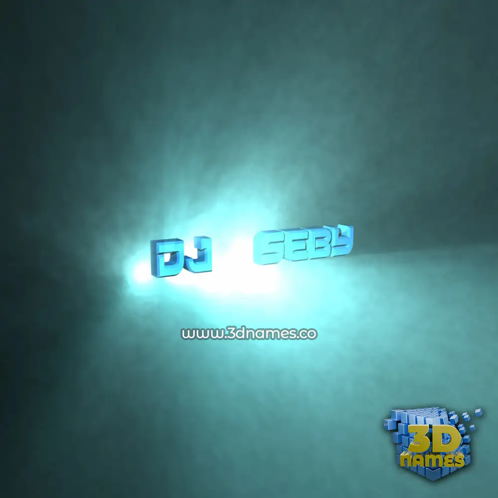 dj   seby in Light Shine style - 3D name wallpaper